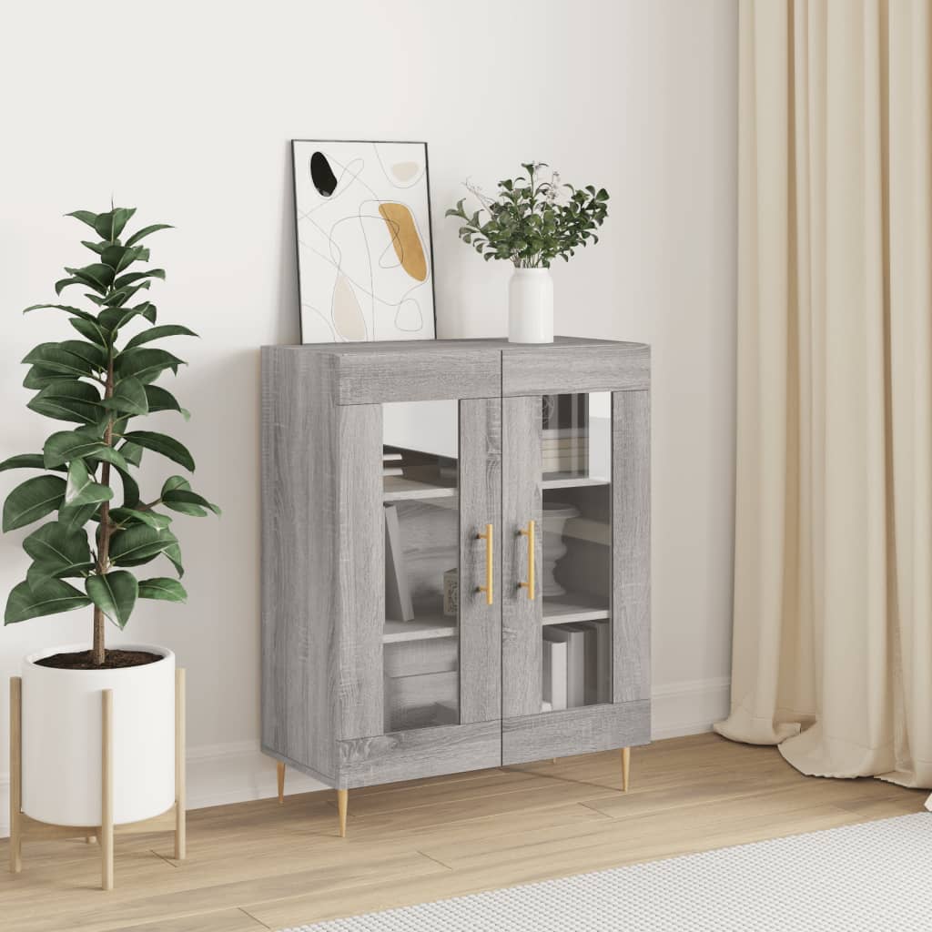 Sideboard Grey Sonoma 69.5x34x90 cm Engineered Wood
