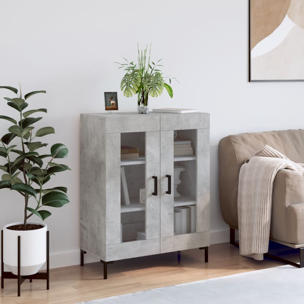 Sideboard Concrete Grey 69.5x34x90 cm Engineered Wood