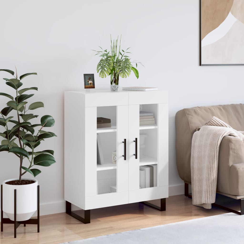 Sideboard White 69.5x34x90 cm Engineered Wood