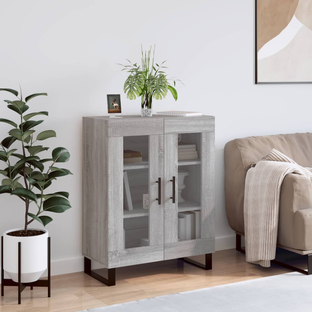 Sideboard Grey Sonoma 69.5x34x90 cm Engineered Wood