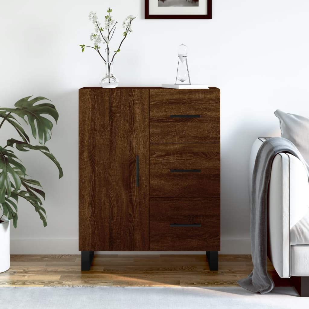 Sideboard Brown Oak 69.5x34x90 cm Engineered Wood