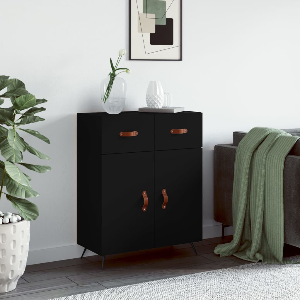 Sideboard Black 69.5x34x90 cm Engineered Wood