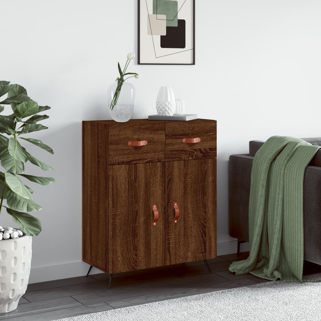 Sideboard Brown Oak 69.5x34x90 cm Engineered Wood