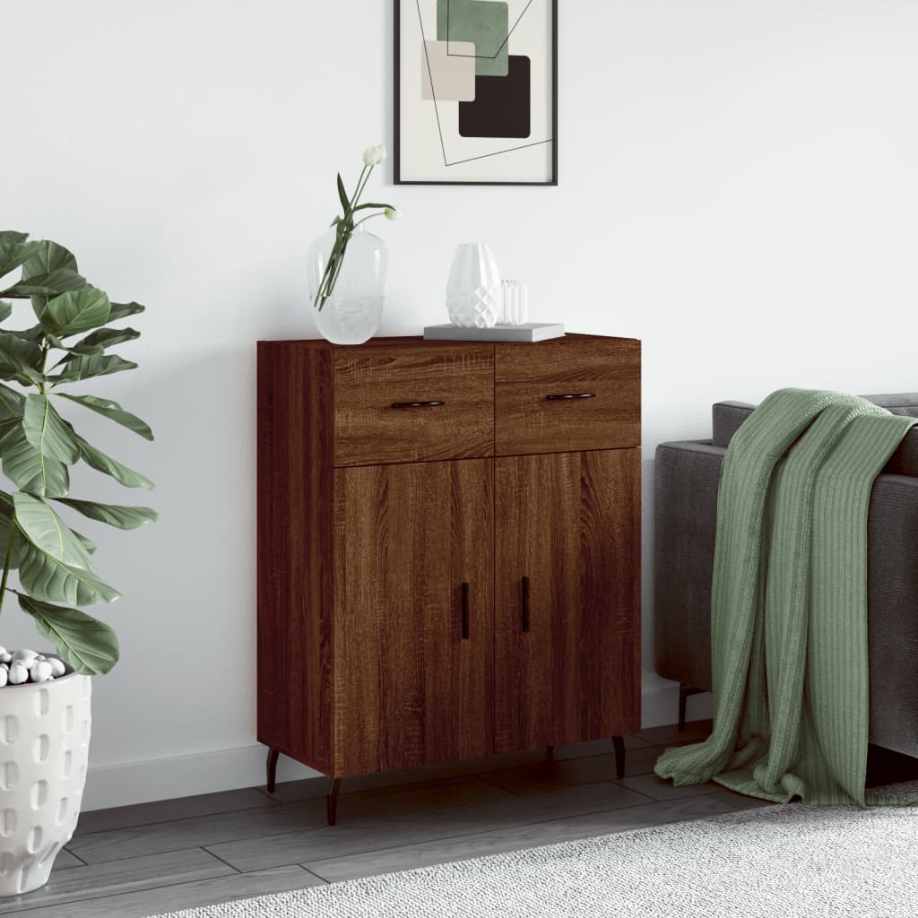 Sideboard Brown Oak 69.5x34x90 cm Engineered Wood