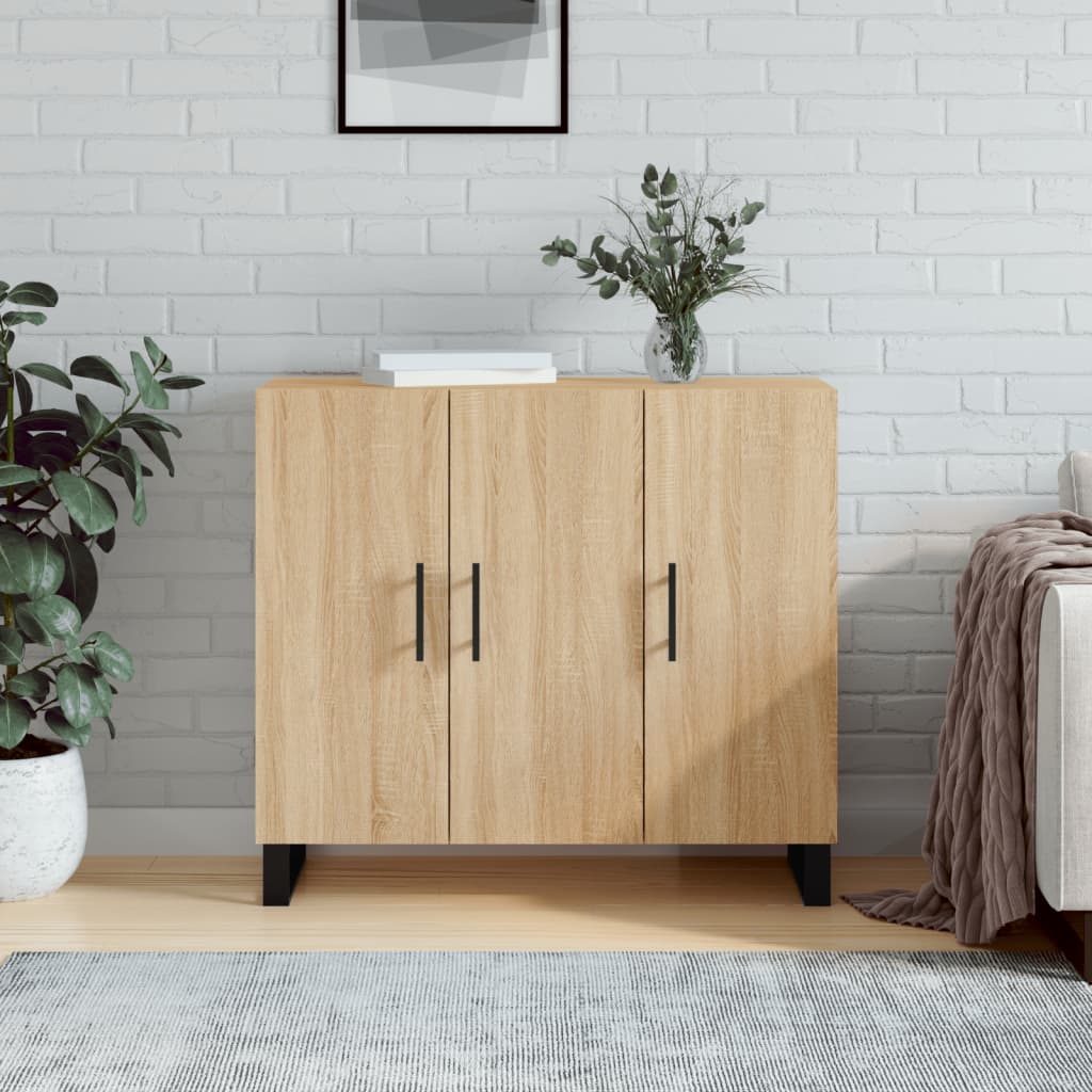 Sideboard Sonoma Oak 90x34x80 cm Engineered Wood