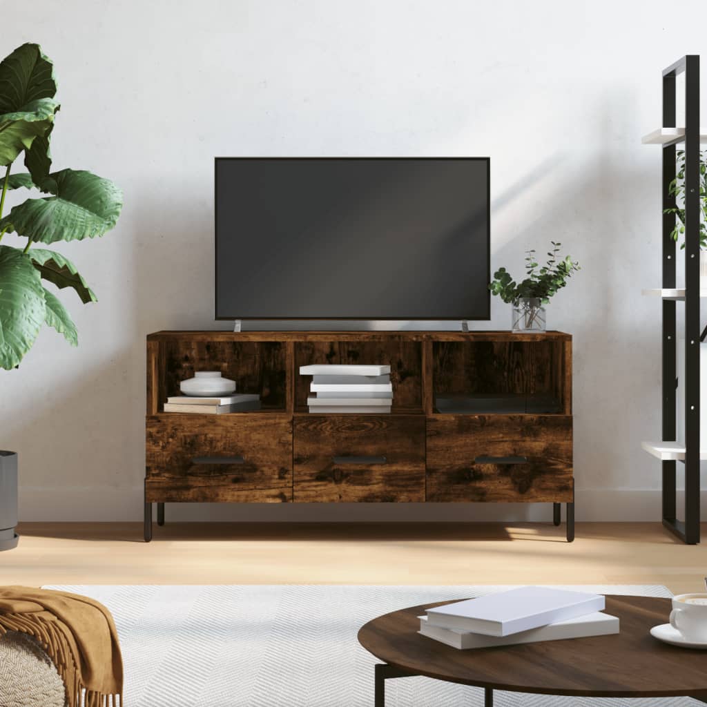 Έπιπλο Τηλεόρασης Καπνιστή Δρυς 102 x 36 x 50 εκ. Επεξεργ. Ξύλο