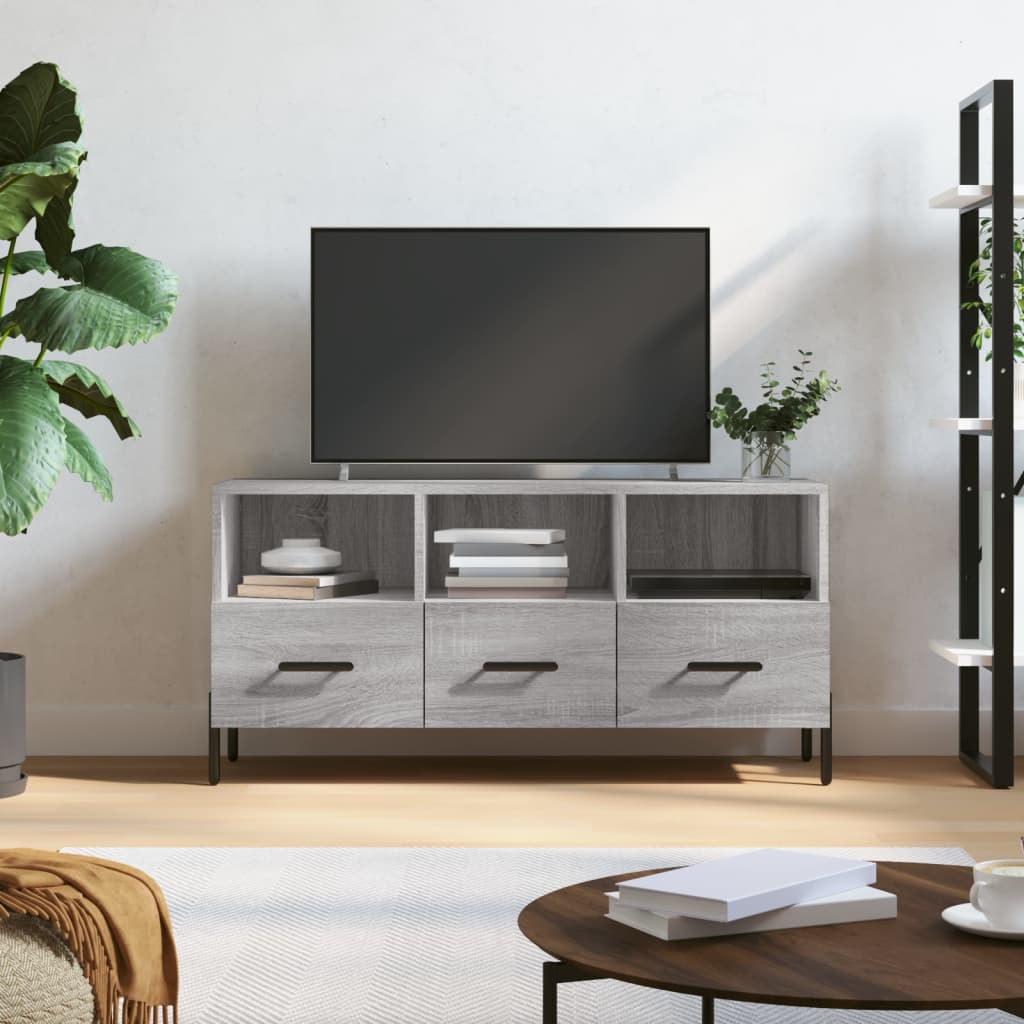 Έπιπλο Τηλεόρασης Γκρι Sonoma 102 x 36 x 50 εκ. Επεξεργ. Ξύλο