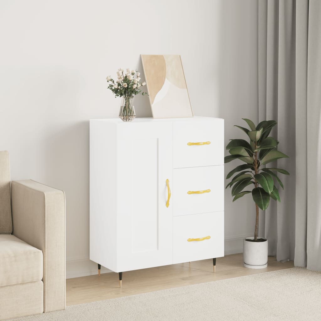 Sideboard White 69.5x34x90 cm Engineered Wood