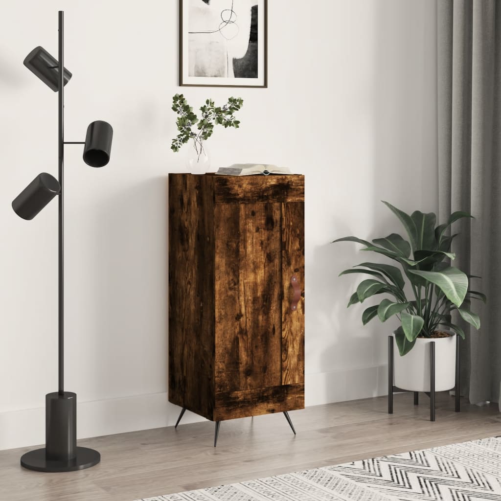 Sideboard Smoked Oak 34.5x34x90 cm Engineered Wood