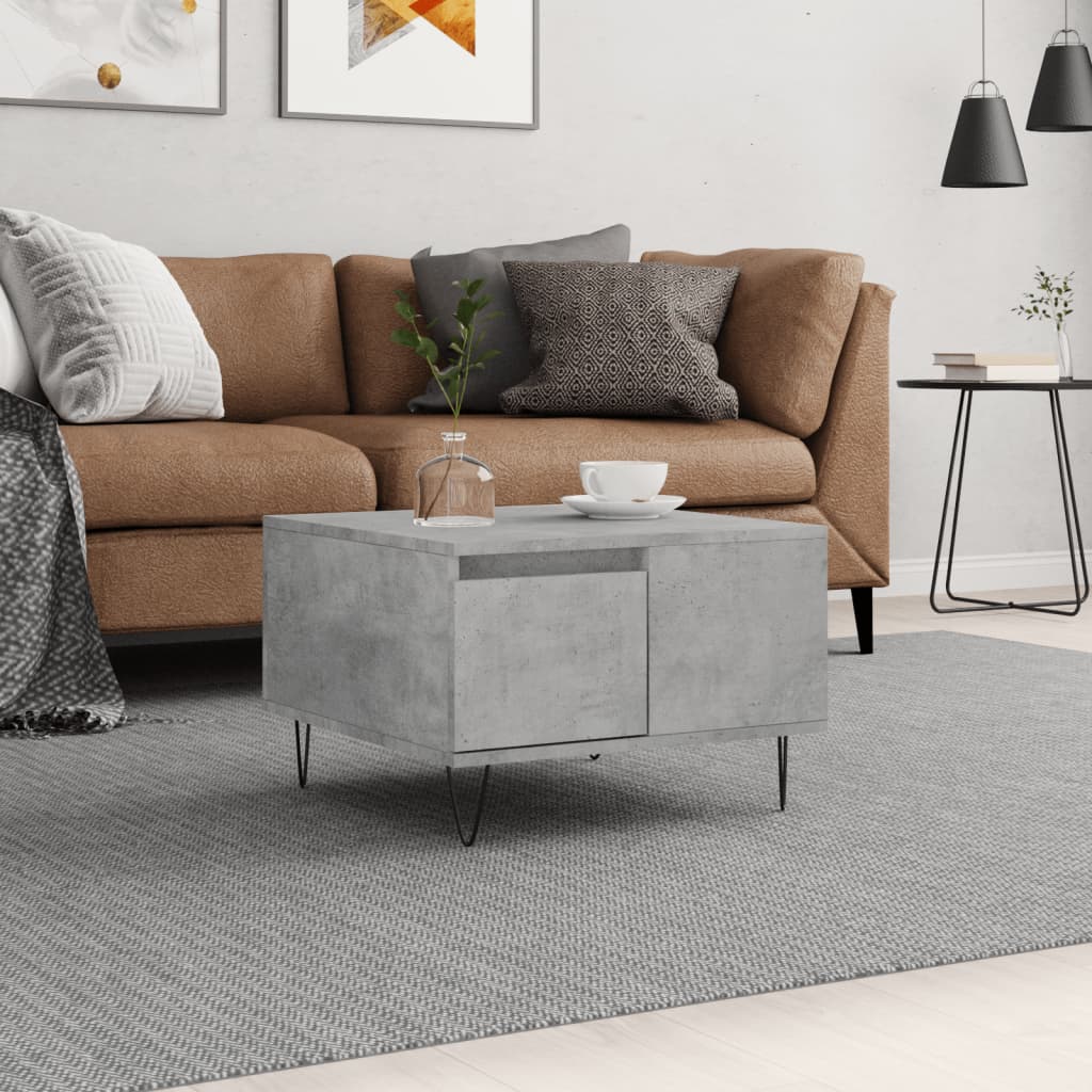 Coffee Table Concrete Grey 55x55x36.5 cm Engineered Wood