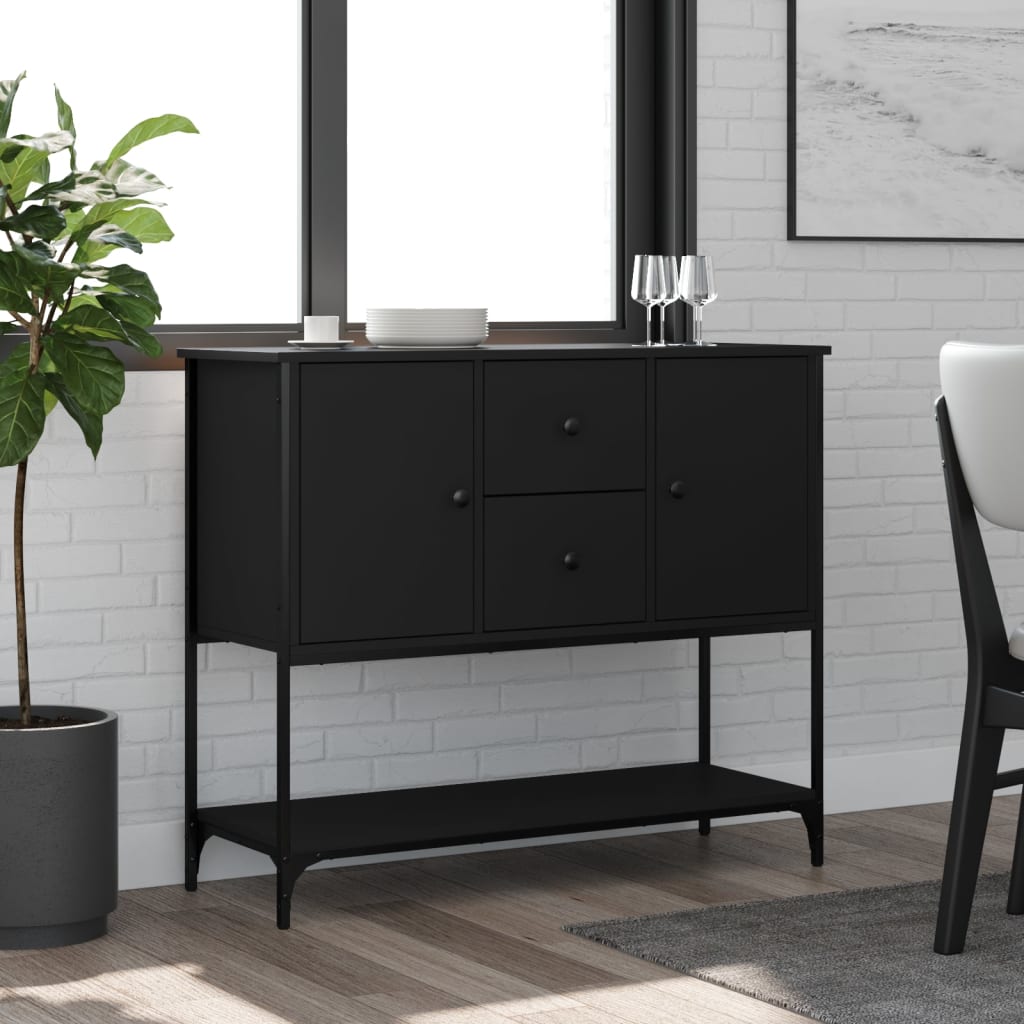 Sideboard Black 100x36x85 cm Engineered Wood