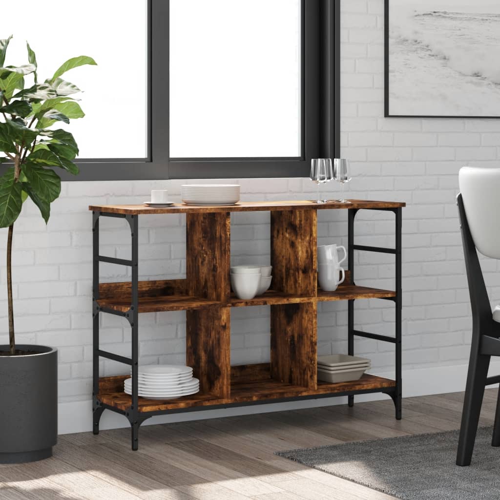 Sideboard Smoked Oak 102x32x73.5 cm Engineered Wood