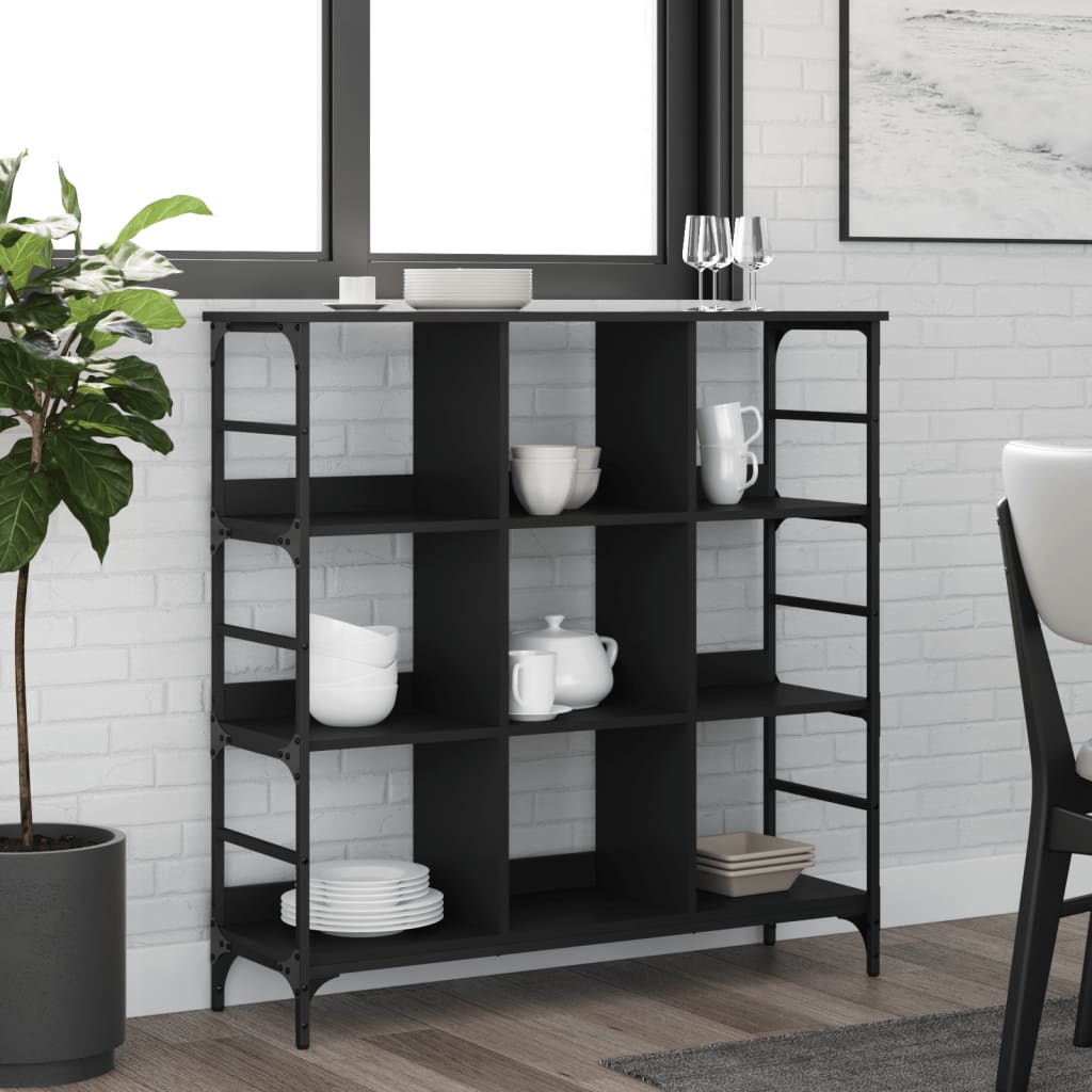 Sideboard Black 102x32x103.5 cm Engineered Wood