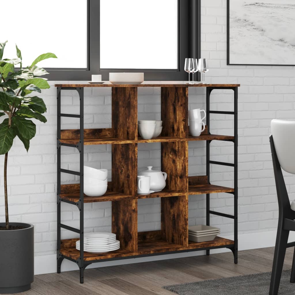 Sideboard Smoked Oak 102x32x103.5 cm Engineered Wood