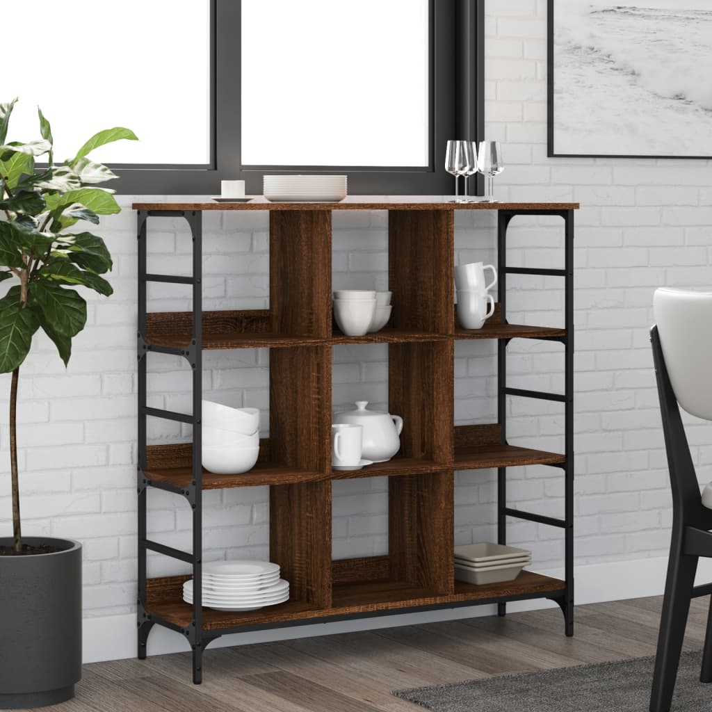 Sideboard Brown Oak 102x32x103.5 cm Engineered Wood