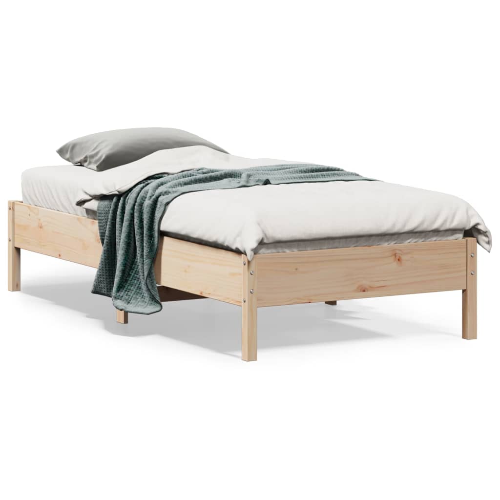 Bed Frame without Mattress 90x190 cm Single Solid Wood Pine