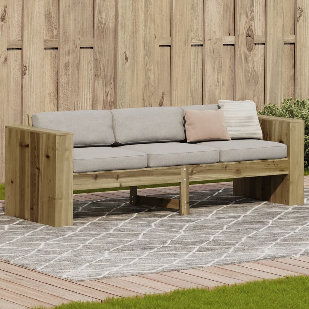 Garden Sofa 3-Seater 189x60x62 cm Impregnated Wood Pine