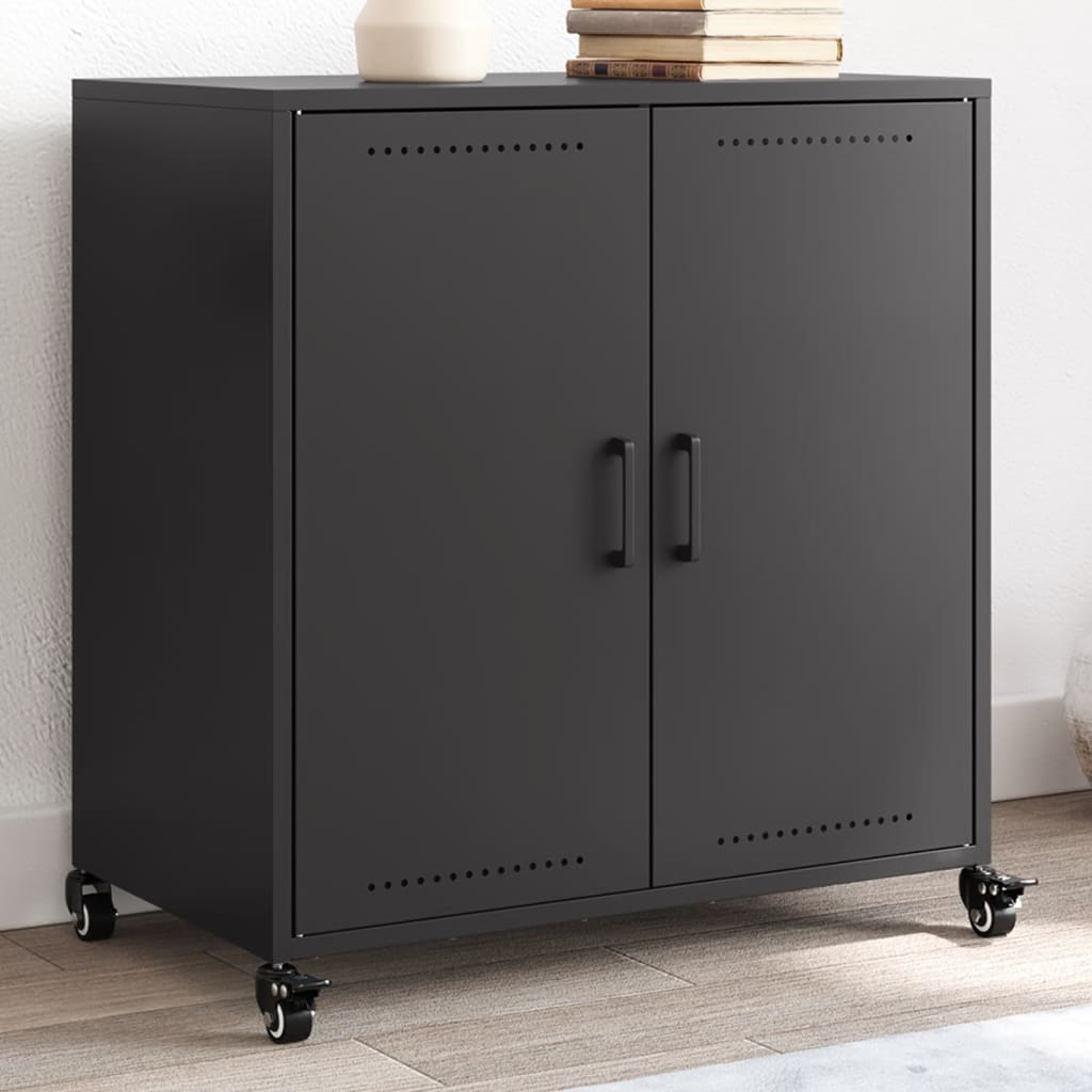Sideboard Black 68.5x39x72 cm Steel