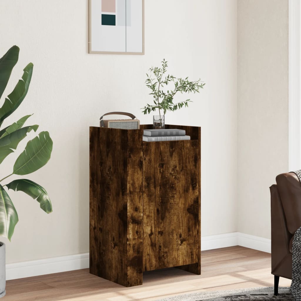 Sideboard Smoked Oak 45x35x75 cm Engineered Wood