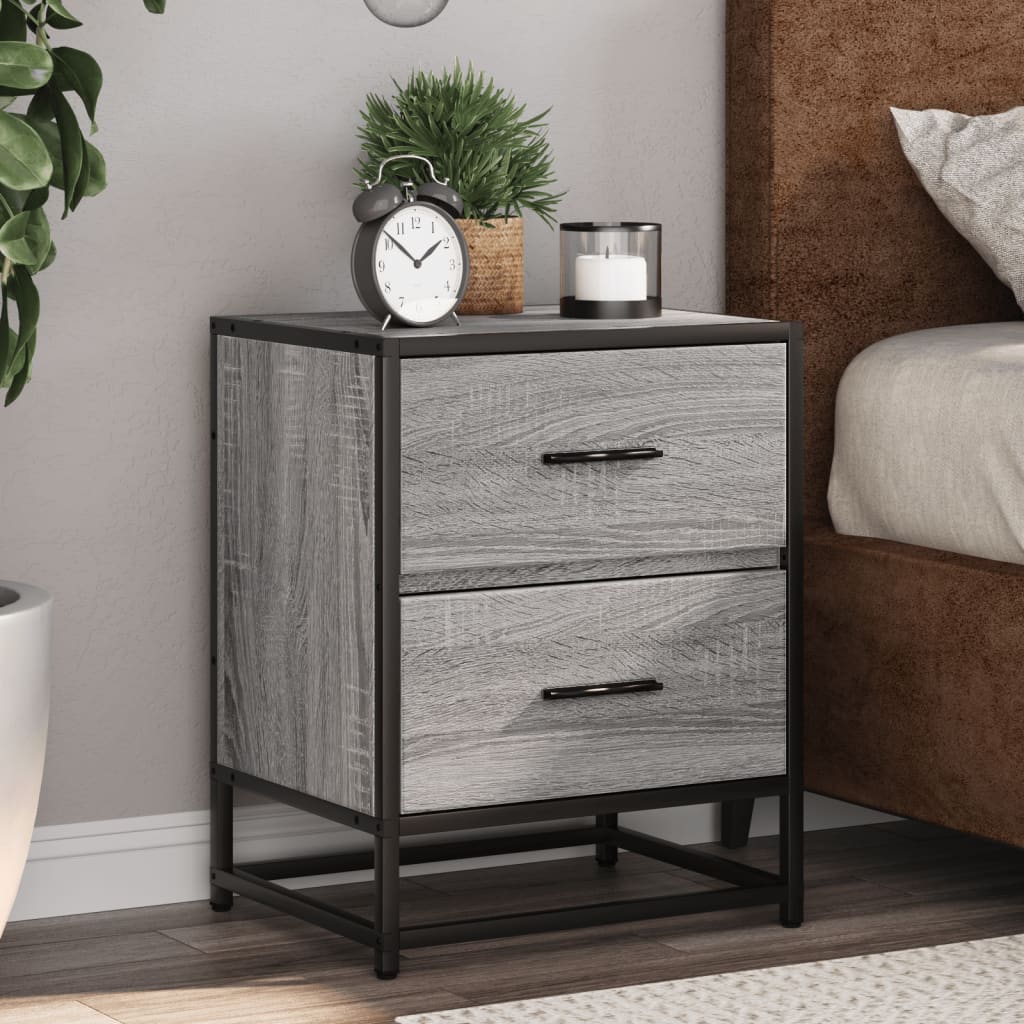 Κομοδίνο Γκρι Sonoma 40x31x50 εκ. από Επεξεργασμένο Ξύλο