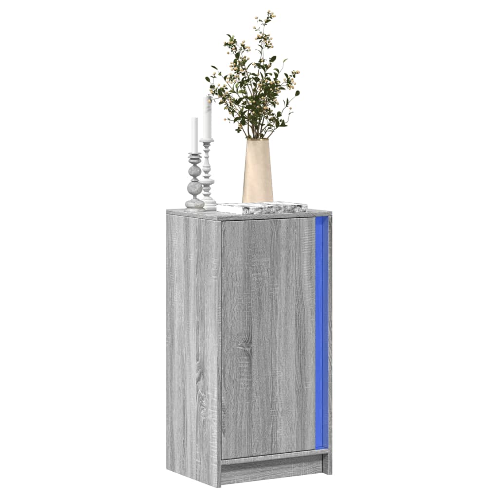 Sideboard with LED Grey Sonoma 42.5x34x85 cm Engineered Wood
