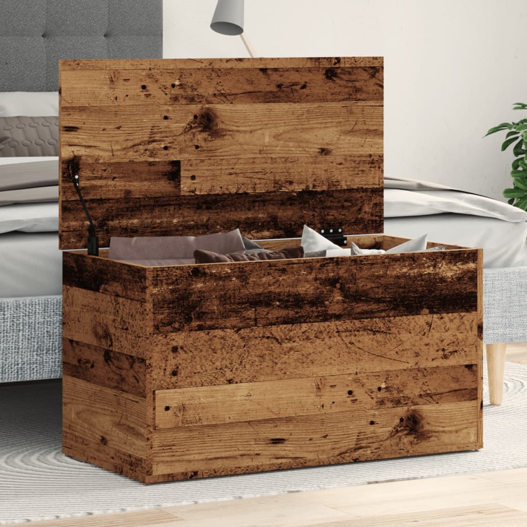 Storage Chest Old Wood 84x42x46 cm Engineered Wood