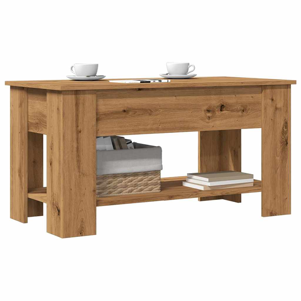 Τραπεζάκι σαλονιού Artisan Oak 101x49x52 cm Κατασκευασμένο ξύλο