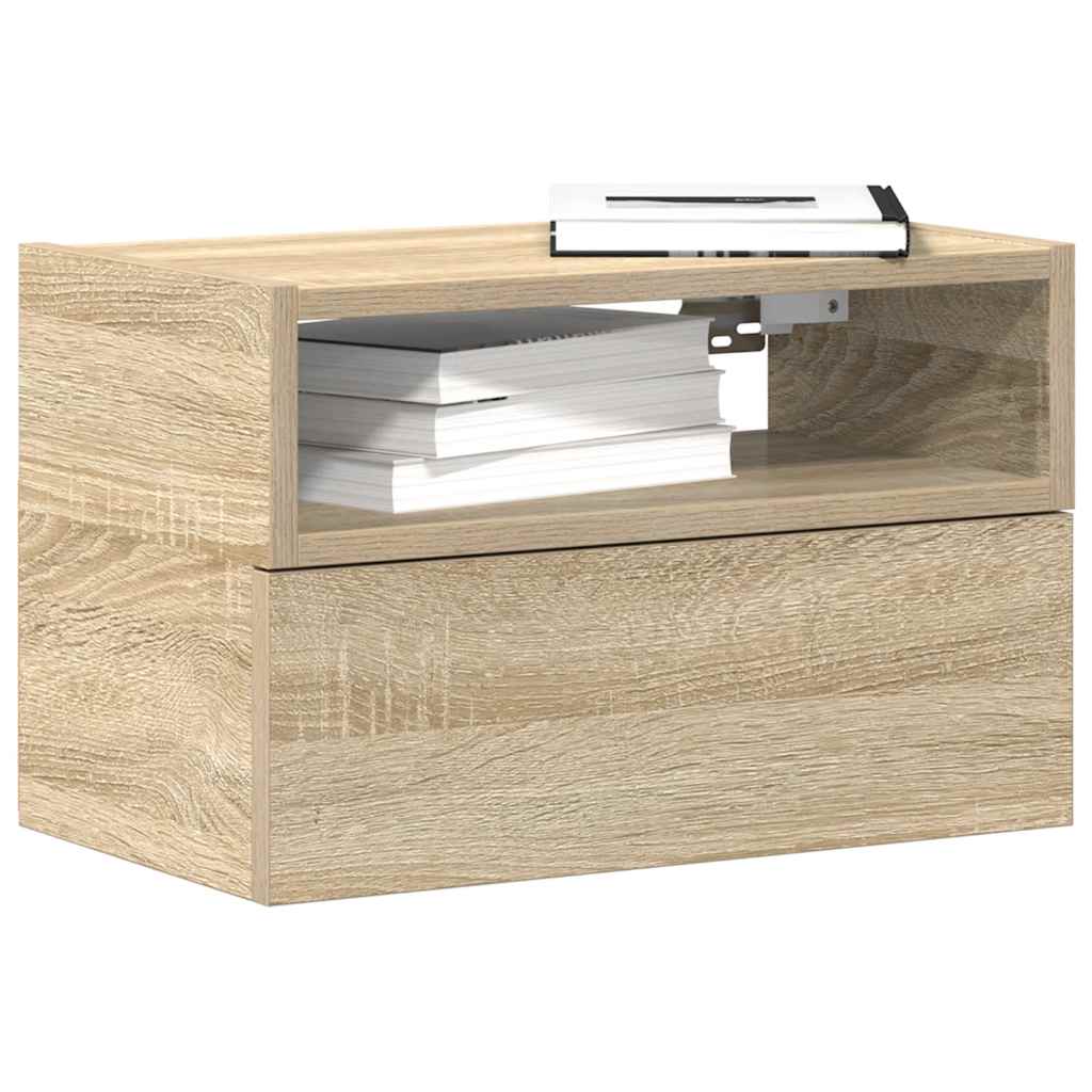 Κομοδίνο Επιτοίχιο Sonoma Δρυς 45x26x28,5 εκ.