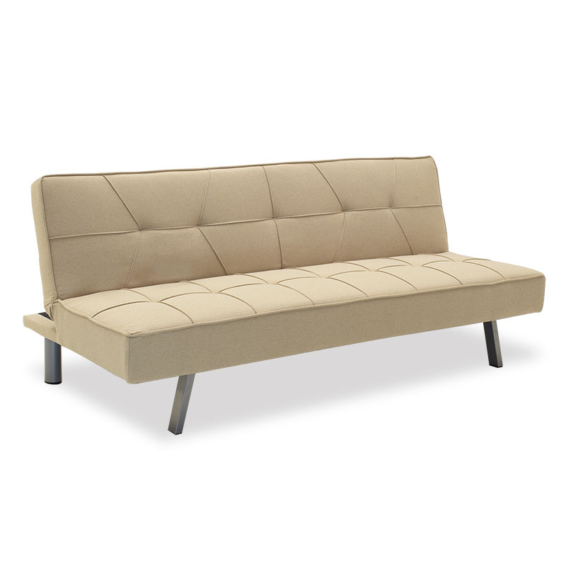 3 seater sofa-bed Travis with fabric in beige color 175x83x74cm