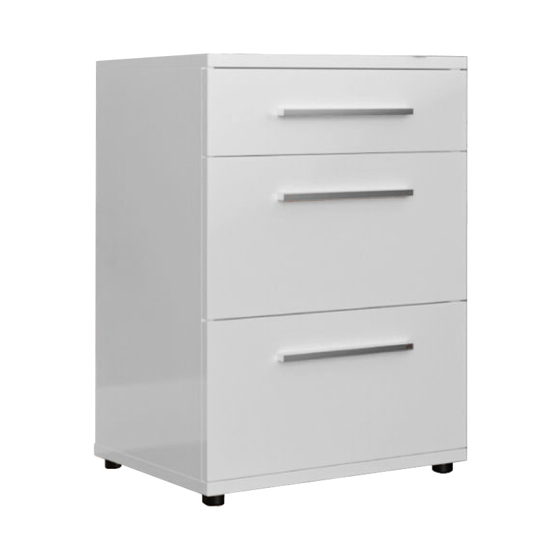 Κομοδίνο Elegance με 3 συρτάρια σε λευκή απόχρωση 40x39x57εκ