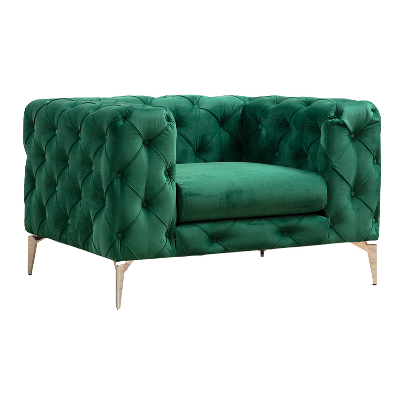 Armchair PWF-0579 fabric green 108x90x70cm