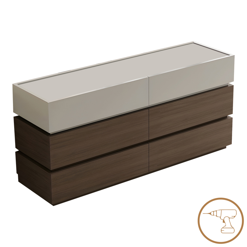 Συρταριέρα Sonlen mdf σε καρυδί-μπεζ απόχρωση 120x40x72εκ