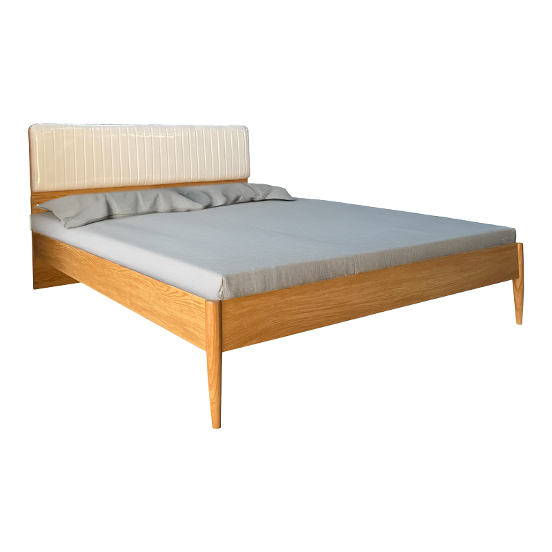 Κρεβάτι Akva διπλό mdf σε φυσική απόχρωση 150x200εκ