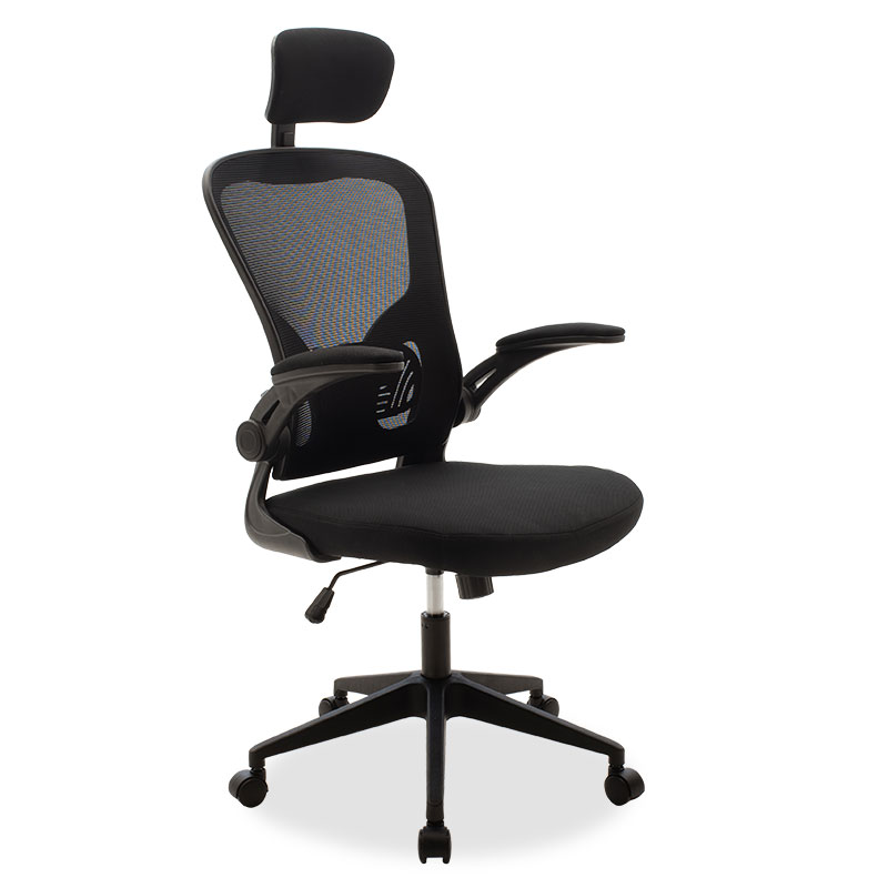Manager office chair Ergoline with fabric mesh in black colour