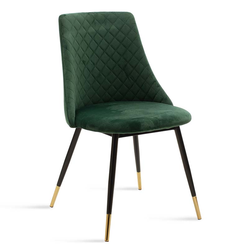 Chair Giselle velvet green leg black-golden