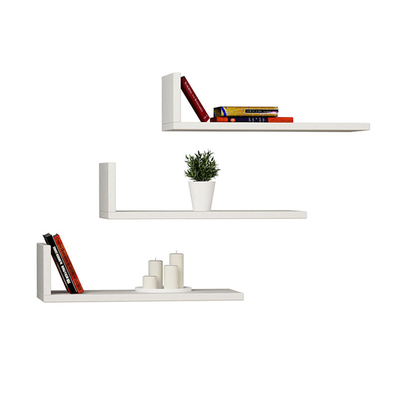 Wall shelves L-Model white 50x20x14