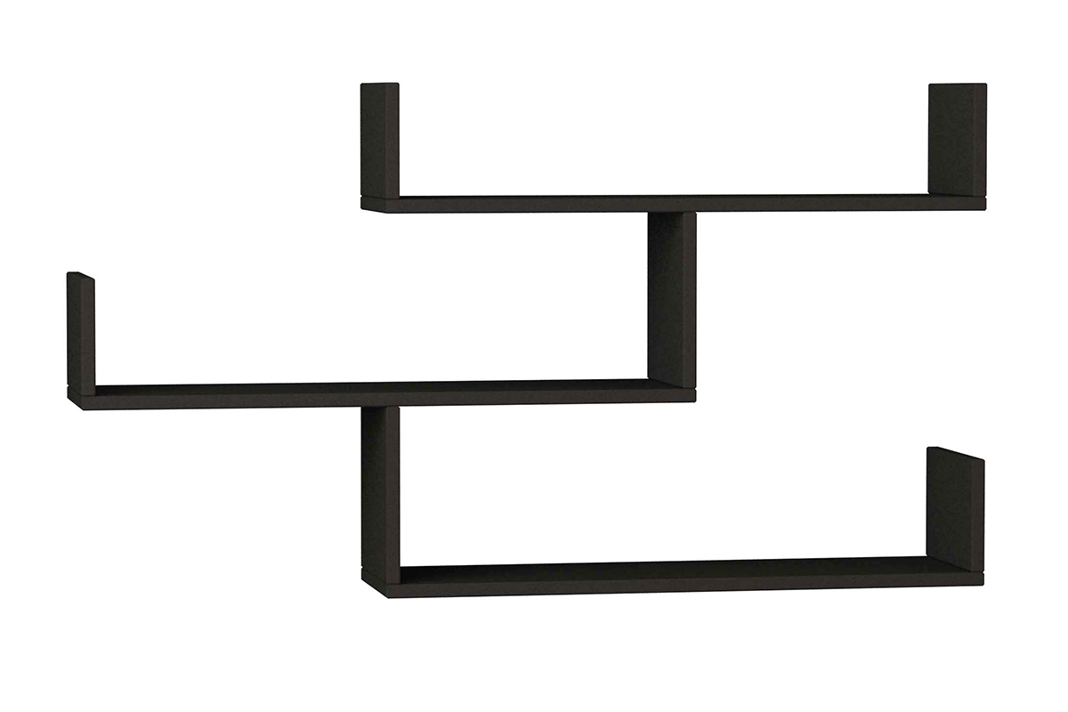 Wall shelf unit Tibet anthracite 120x22x67cm