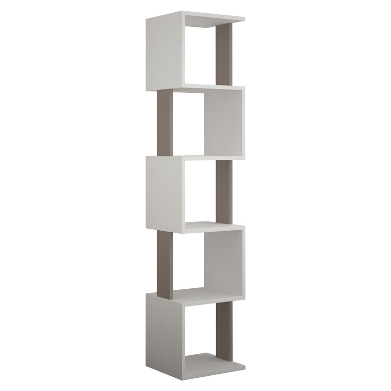 Bookcase - Column Piri white-mocha 35x30x161cm