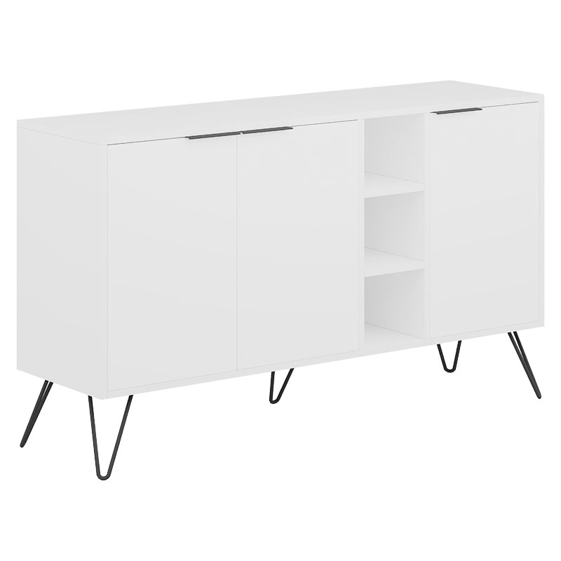 Μπουφές Clara λευκό 142x35.5x83εκ