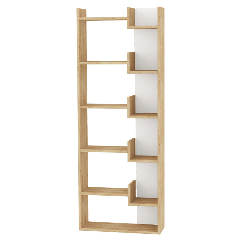 Bookcase Oppa natural-white 61x22x162cm