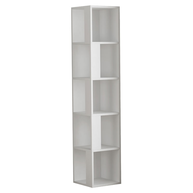 Corner bookcase Raphael white 31.5x31.5x159cm