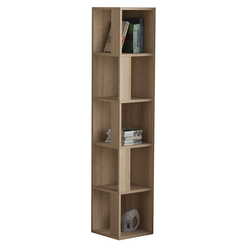 Corner bookcase Raphael natural 31.5x31.5x159cm
