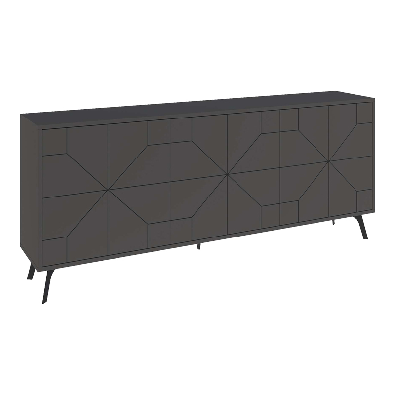Μπουφές Dune σε ανθρακί απόχρωση 181x35x77.4εκ