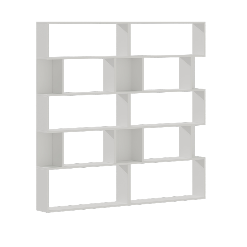 Library Booky 12 shelves space whtite melamine 180x20x175cm