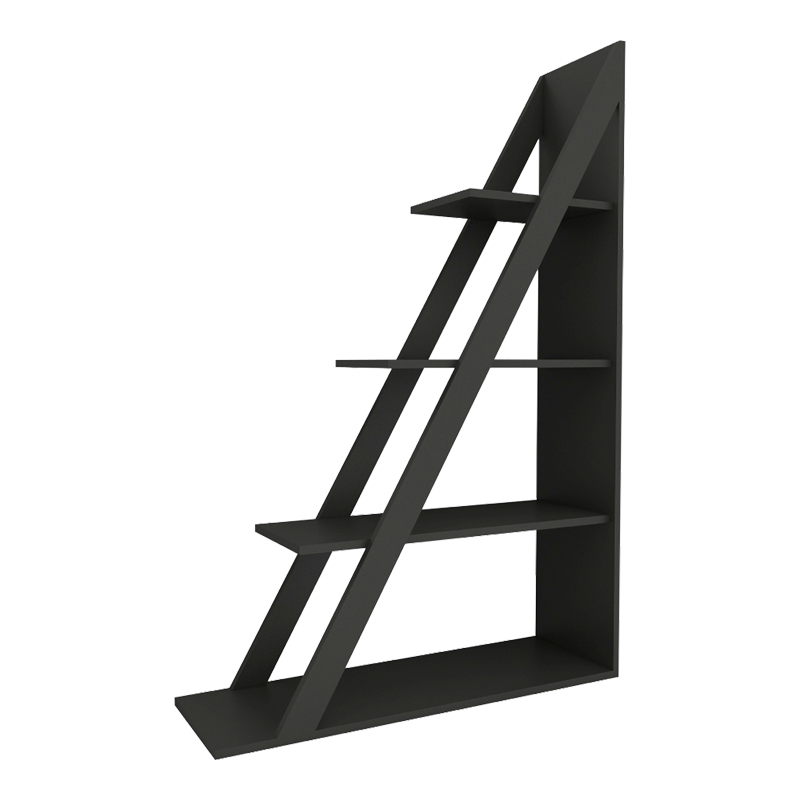 Quina bookcase in anthracite shade 100x30x150cm