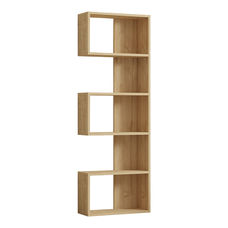 Cascade bookcase in oak shade 51.8x22x150cm