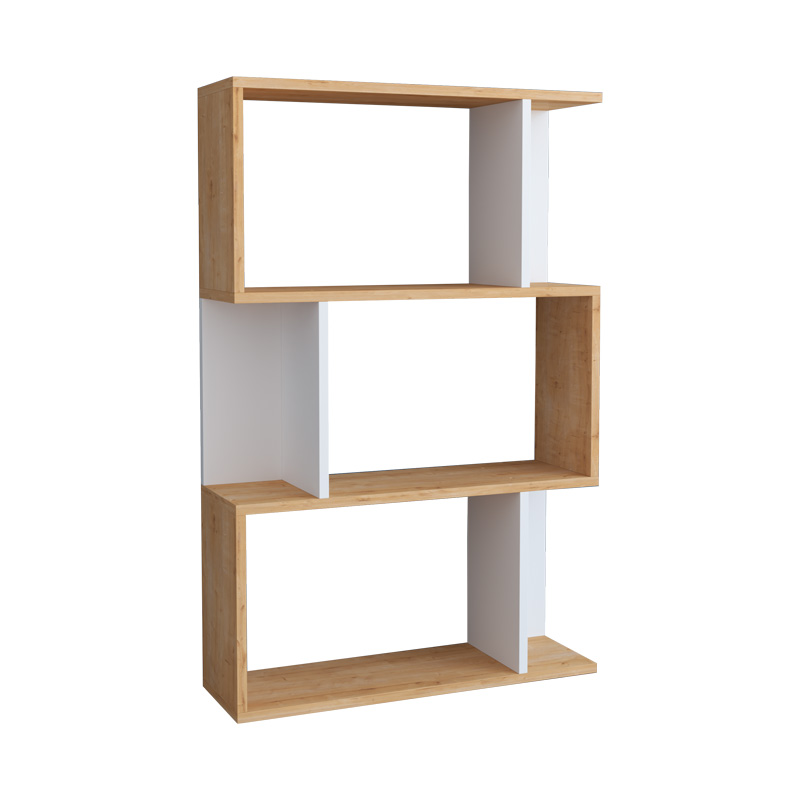 Kadu bookcase in oak-white shade 72x22x108cm