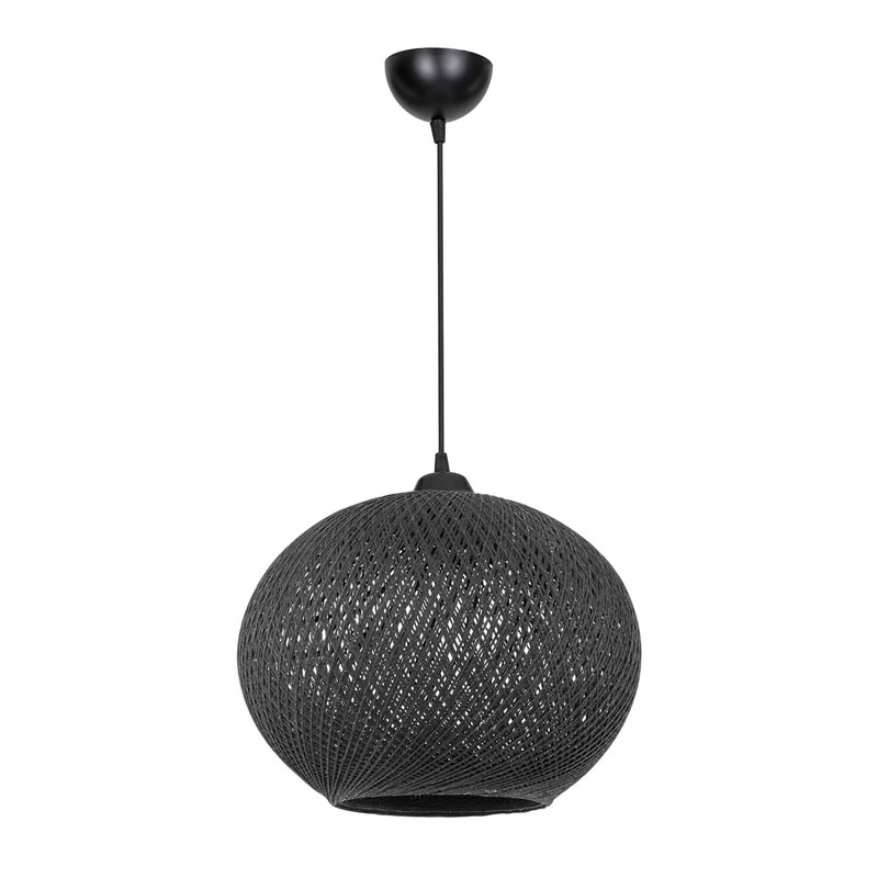 Ceiling light Leshia Ε27 black D38x38cm