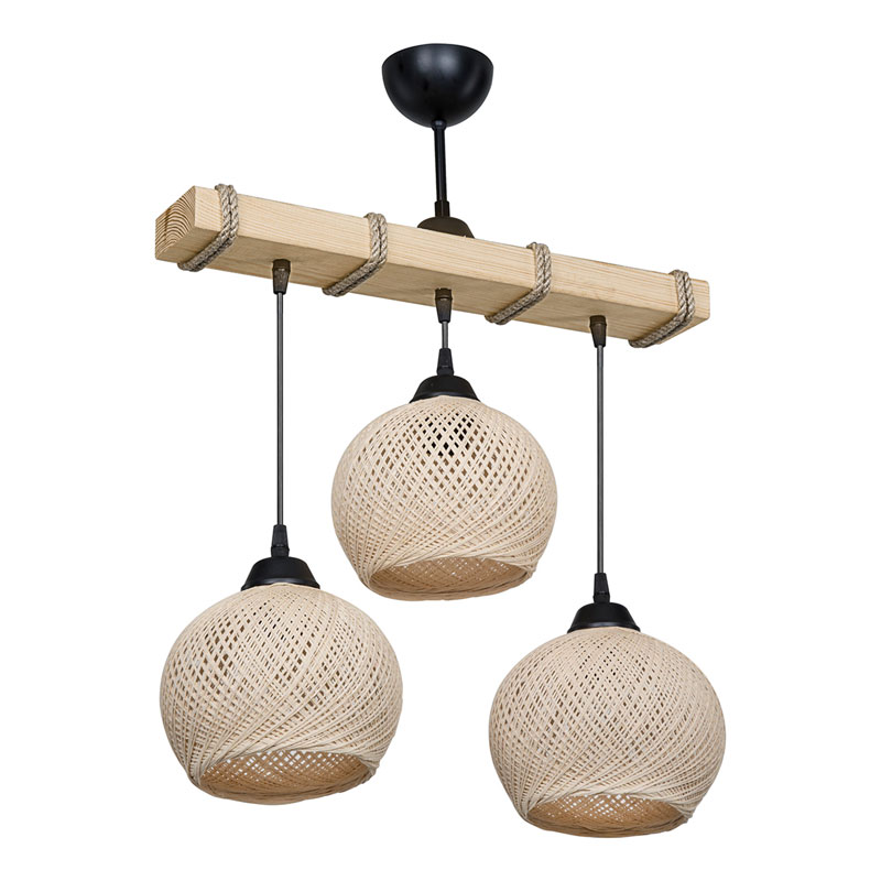 Ceiling light Fiona Ε27 cream-natural 50x20x63cm