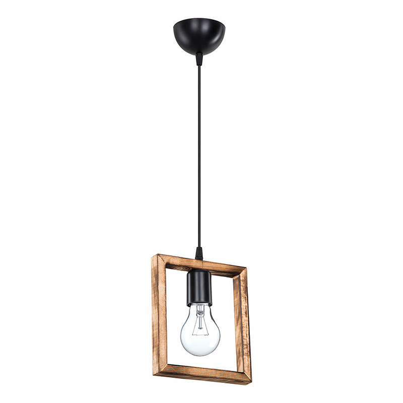 Φωτιστικό οροφής μονόφωτο Isolate Ε27 καρυδί 18.5x3x24εκ